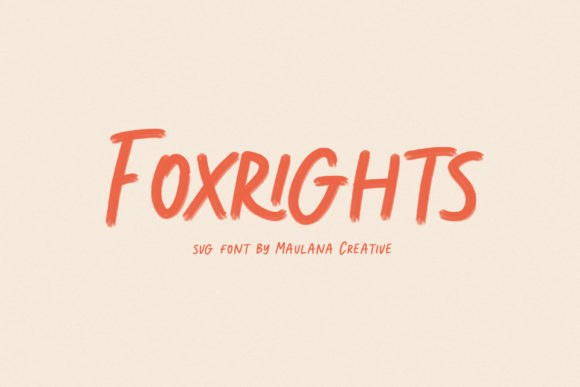 Foxrights: A Handwritten Font for Authentic Branding
