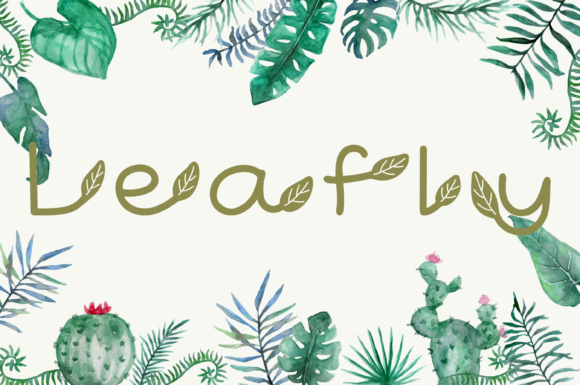 Leafly Minimal Style Font for Branding